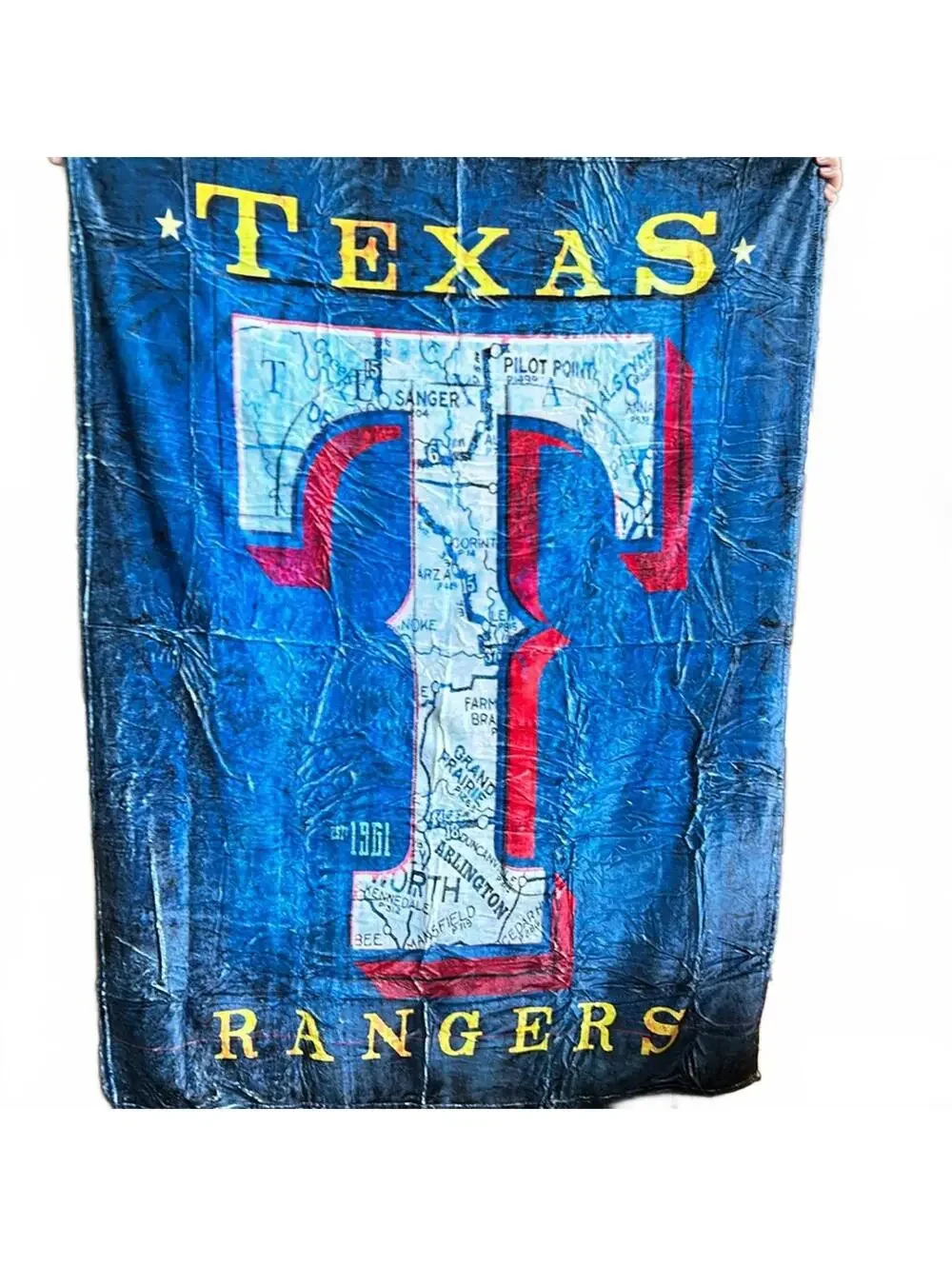 Texas Rangers baseball blanket